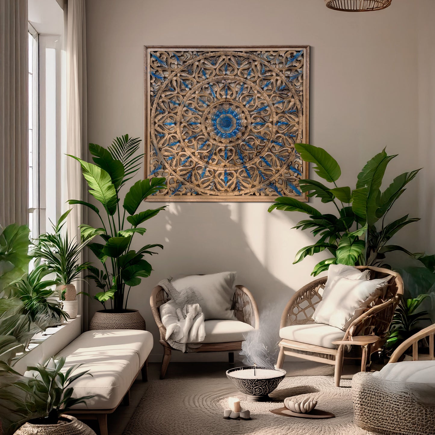 Large Decorative Panel "Tropis" 40 x 40 inches