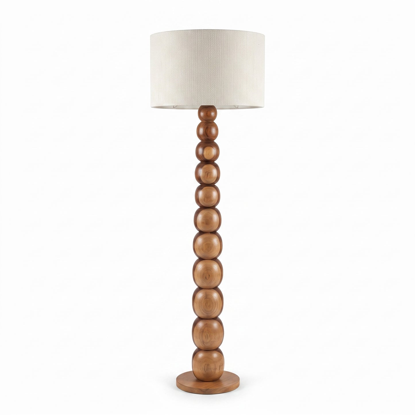 Wooden Floor Lamp in Natural Brown 'Senja' - 150 cm