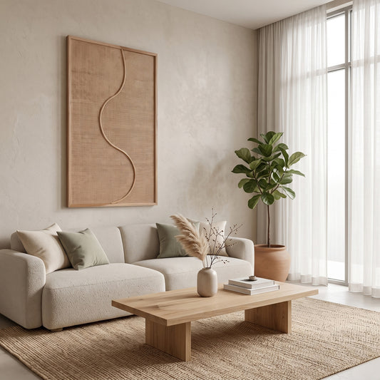Rattan Wall Panel 'Rimba' - 100 x 60 cm