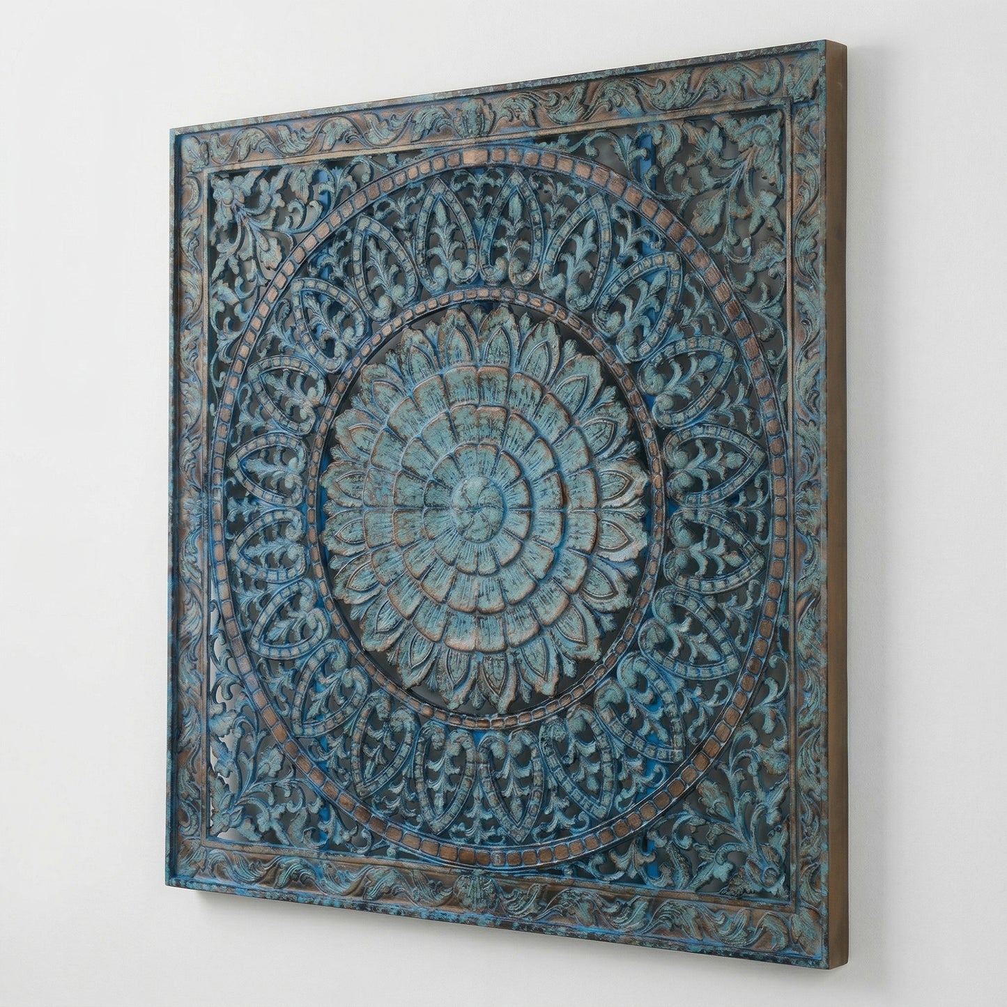 Carved Bed Headboard "Cendana" Queen Size - Samudra