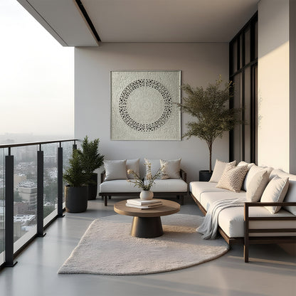 Decorative Panel "Hati" - 120 cm - White Wash