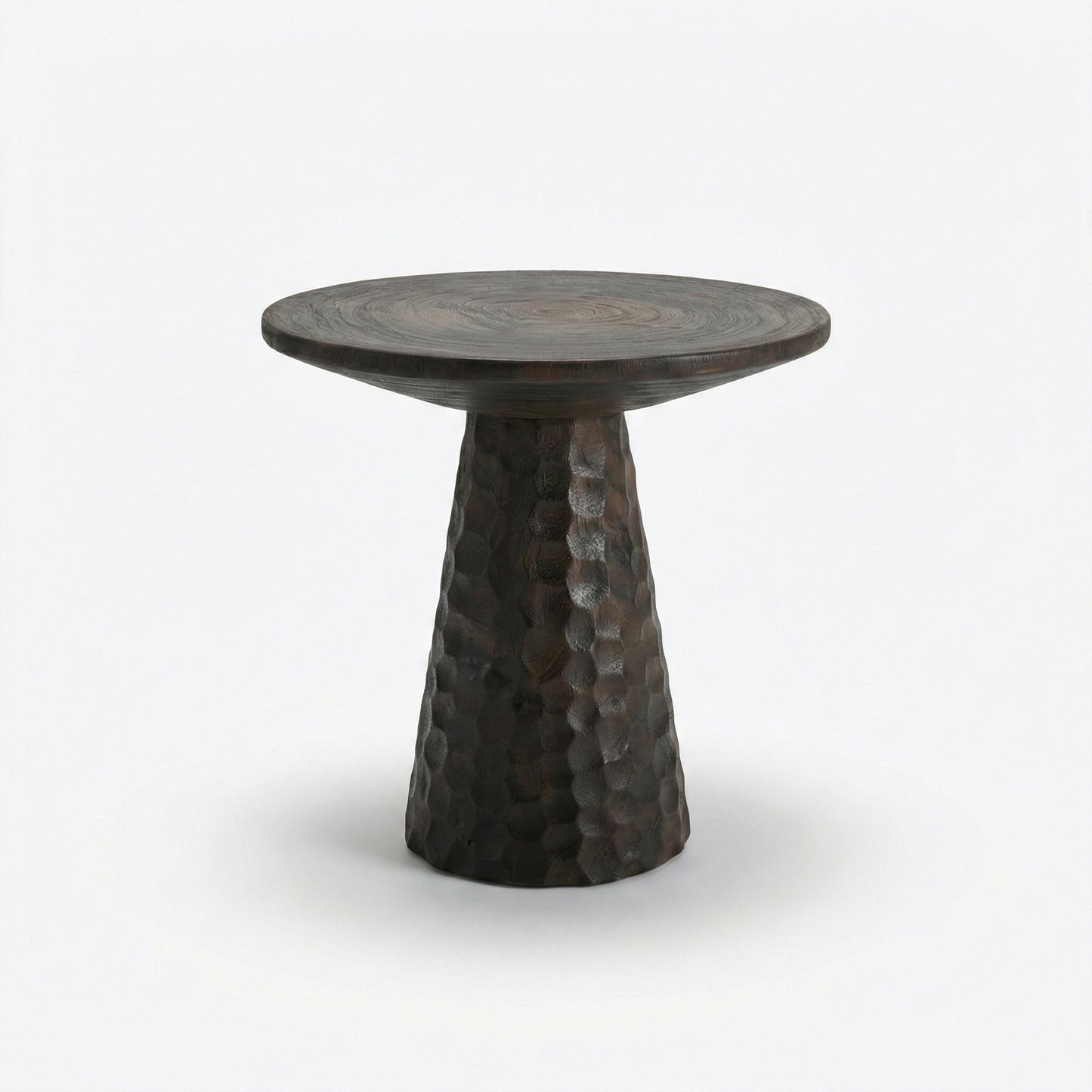 Wooden Side Table / Stool 'Ruang' in Black - 50 x 50 cm