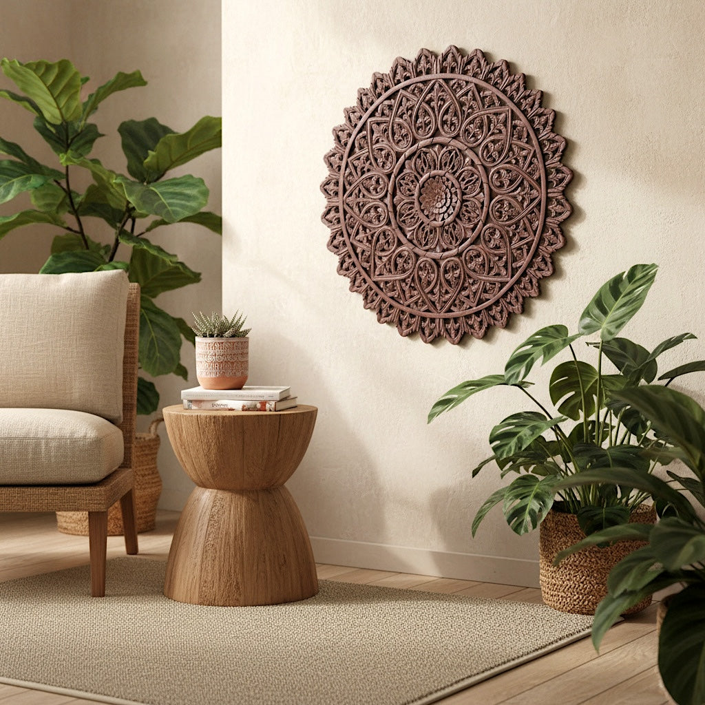 Carved Decorative Mandala "Mahkota"- 100 cm