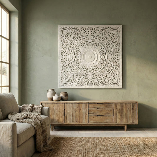 Carved Decorative Panel "Matahari" - 100 cm