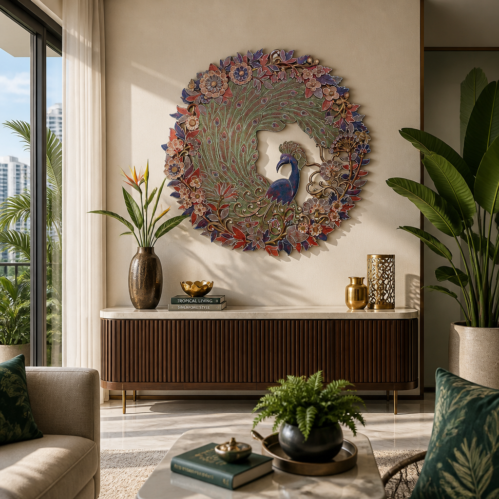 Carved Decorative Panel "Cendrawasih" - 100 cm