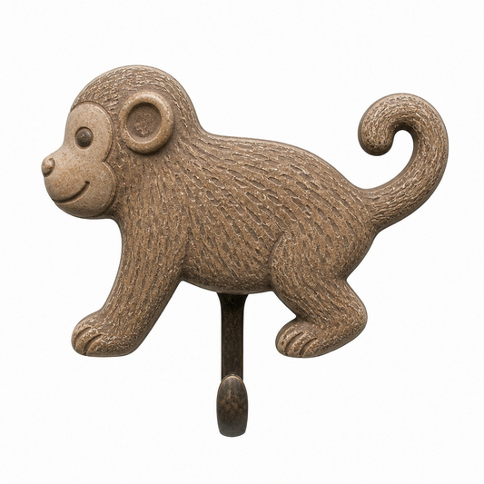 Brass Carved Hanger - Monkey