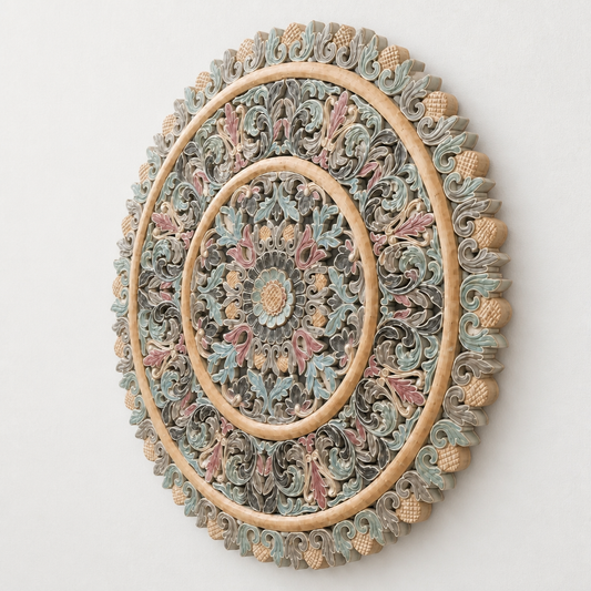 Carved Mandala Decorative Panel "Lou" - 100 cm