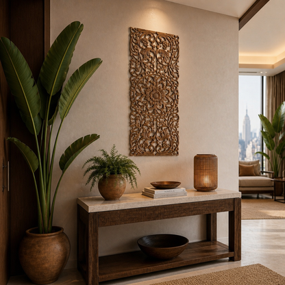 Decorative Panel "Hebras" - Natural Brown - 100 cm