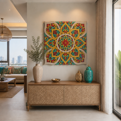 Carved Decorative Panel "Impian" - 80 x 80 cm