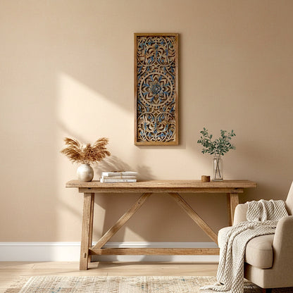 Decorative Panel "Amara" - Blue & Natural Wash - 100 cm