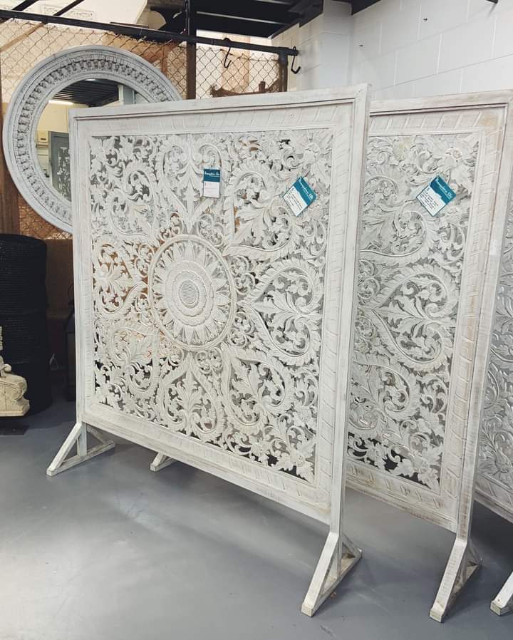 CUSTOM Room Divider "Jantung" - White - 150 cm