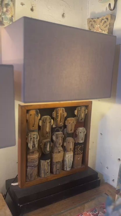 Wooden Table Lamp "Mukha"
