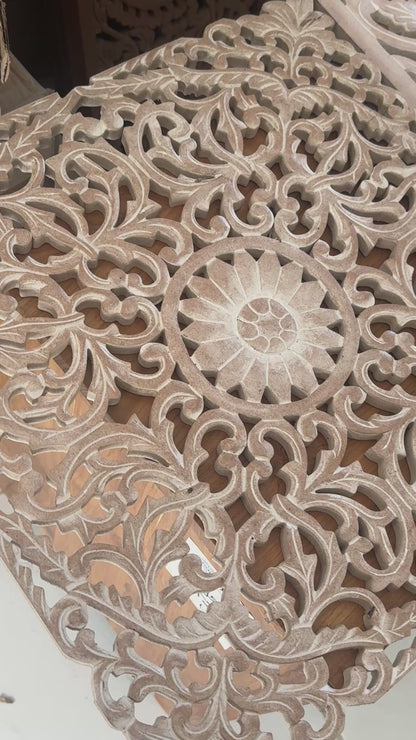 Set of 3 Decorative Panels "Pererenan" - Antic Wash - 50 cm
