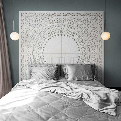 bed headboard seruni white wash bali design hand carved hand made home decorative house furniture wood material bed headboard design bed headboard ideas bed headboard panels worldwide shipping